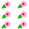 Esterki zestaw(różowy cieniowany) Średnica kwiatu:3cm