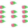 Kwiatek na listku (20szt.w opak.)(różowy jasny) Średnica kwiatu z listkiem:4,5cm