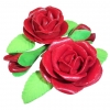 Róża zestaw R2(bordo) Średnica róży:6cm