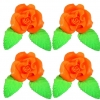 Róża zestaw R4(pomarańczowy) Średnica róży:5,5cm